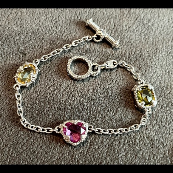 Rare, Faceted Gemstone Judith Ripka Bracelet - Picture 2 of 6